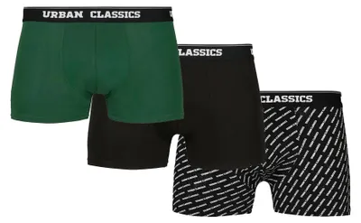 Immagine prodotto di Urban Classics - Boxer da uomo (confezione da 3) TN1083 (M) (verde scuro/nero)