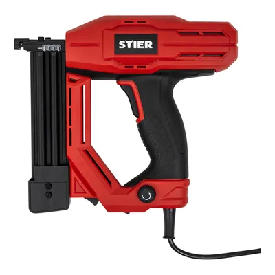 Produktbild von STIER Elektro-Kombi-Tacker TK-18 230 V mit 400 Nägeln und Klammern, Nagler, Nagelschussgerät, Klammergerät, Klammermaschine, für nahezu alle Holzarten geeignet