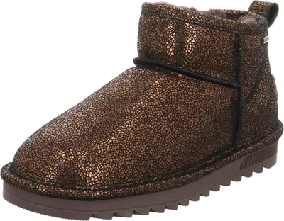 Produktbild von Natural Sense Damen Leder Stiefelette Elbe 1152986 Warmfutter Gold Glitzer , Schuhgröße:40 EU