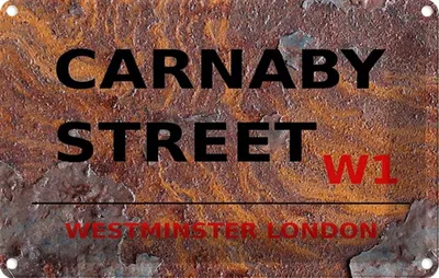Produktbild von vianmo Blechschild 20x30 cm Westminster Carnaby Street W1 Abenteuer Reisen England Urlaub