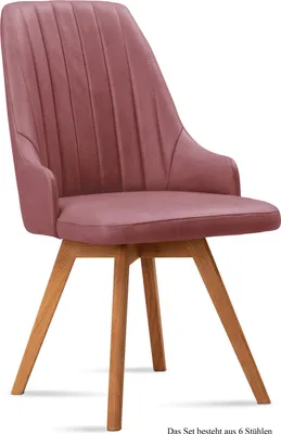 Produktbild von Esszimmerstuhl (6er-Set) Domka 52x91x60 Eiche geölt/Rosewood