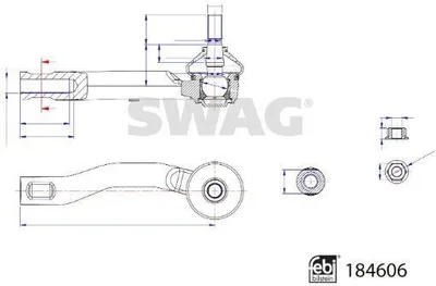 Produktbild von SWAG Spurstangenkopf Spurstange für TOYOTA Yaris Schrägheck (P1) Vorne Rechts 33 11 0090