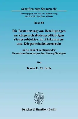 Produktbild von Beck, K: Besteuerung von Beteiligungen an körperschaftsteuer