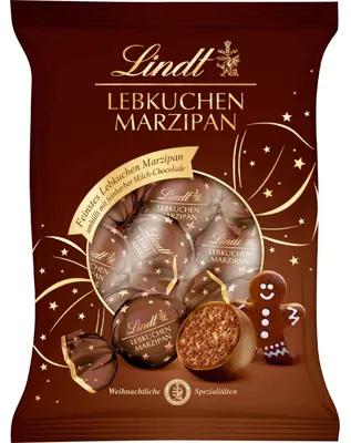 Zdjęcie produktu dla Lindt piernikowe kulki marcepanowe w mlecznej czekoladzie opakowanie 100g