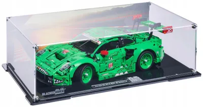 Image de Vitrine noire pour LEGO® 42224 Technic – Porsche 911 GT3 R, avec fond imprimé, de la marque REXY AO Racing