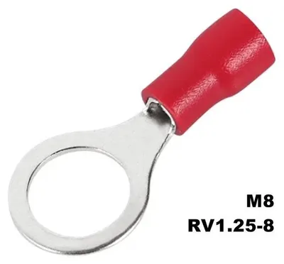 Obrázok produktu pre Krimpovacie konektory, 100 ks, izolované vyhotovenie, RV1.25-8 100 ks