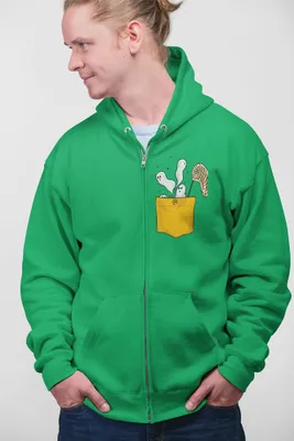 Produktbild von D&B Uni Hoodie ZIPPO00013 Ghost Grün-Größe 3XL