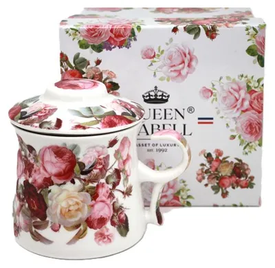 Produktbild von Tasse mit Teesieb in einer Geschenkbox, 350 ml, aus der Kollektion ?Klassische Rose?.