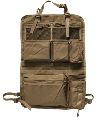 Produktbild von Autositz Organizer 42x62cm Khaki mit MOLLE-System und 7 Fächern