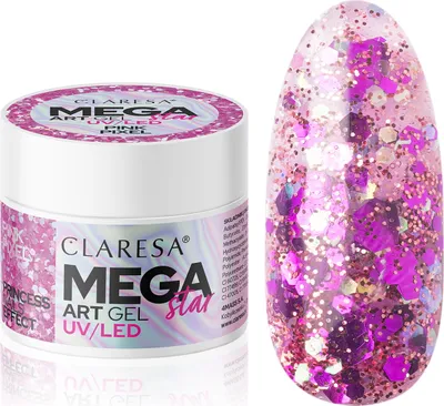 Produktbild von Claresa | Megastar Art Gel - Pink Pixel - Intensiver Glanz - Glitzerpartikel - 10g