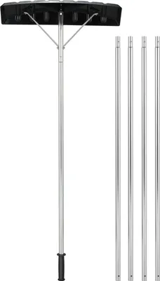 Produktbild von COSTWAY Strešná lopata na sneh, rozsah nastavenia 148-608 cm, hliníkový odhŕňač snehu, strešný odhŕňač s protišmykovou rukoväťou a plastovou čepeľou, lopata na sneh, strešný odhŕňač snehu pre solárny systém a strechu