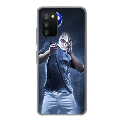 Produktbild von MuchoWow® Handyhülle Schutzhülle Hülle für Samsung Galaxy A03s Hochbegabter Fußballer Silikon Softcase Handy Hülle - Schutz