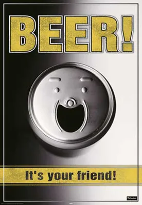 Image de Bière Beer - Is your Friend - Impression de poster - Taille 61x91,5 cm