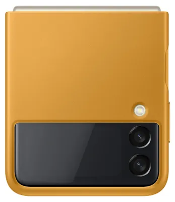 Image de SAMSUNG EF-VF711LY - Coque en cuir G Z FLIP3 Moutarde