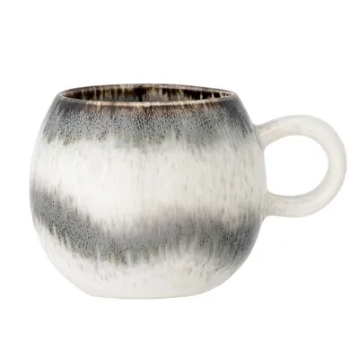Produktbild von Bloomingville Becher PAULA Grau Weiß Keramik 275 ml Tasse Kaffeebecher Teebecher