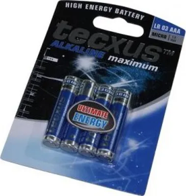 Produktbild von LR03/AAA (Micro) Batterie, 4 Stk. im Blister Alkali-Mangan Batterie (Alkaline), 1,5 V
