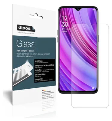 Produktbild von 1x Schutzfolie für Oppo Realme X Lite matt - Anti-Shock 9H Folie dipos Glass Kunststoffglas