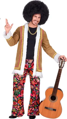 Immagine prodotto di Costume da hippie Woodstock per uomo costume di carnevale colorato - S