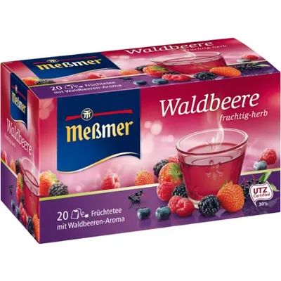 Produktbild von Meßmer Waldbeere Tee Früchtetee aromatisiert Waldbeeren Geschmack 55g