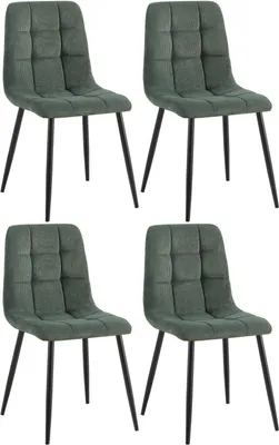 Produktbild von Set aus vier Esszimmerstühlen - Küchenstühlen - Hoher Sitzkomfort, mit Bodenschonern