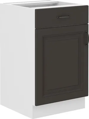 Obrázek produktu pro Dolní skříňka se šuplíkem SOPHIA - šířka 50 cm, tmavě šedá / bílá