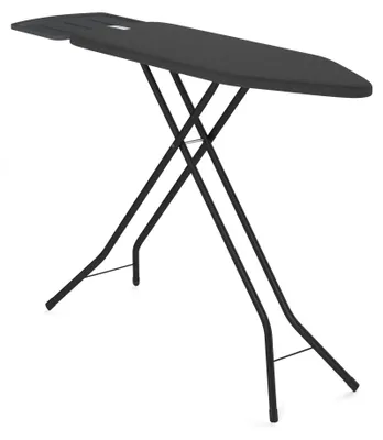 Produktbild von Wasophoogte® Bügelbrett – Mit Bügelbrett-Dampfgenerator-Plateau – 122x43 cm – Robust und stabil – Höhenverstellbar – s Bügelerlebnis – Farbe: Schwarz