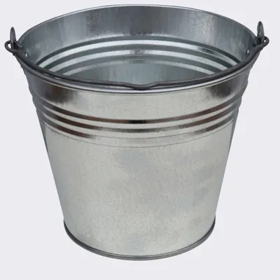 Produktbild von Zinkeimer 5L verzinkt – Robuster Metalleimer wasserdicht für Garten, Haushalt & Deko – Vintage Silber
