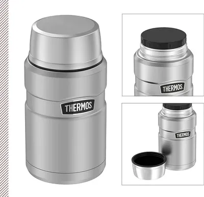 Produktbild von THERMOS Speisegefäß Stainless King, Edelstahl mattiert 0,71 l, hält 14 Stunden heiß, spülmaschinenfest, absolut dicht, BPA-Frei - 4001.205.071