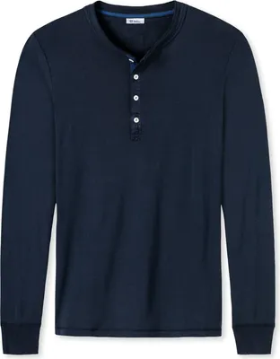Produktbild von SCHIESSER Revival Herren Shirt - Langarm, Unterhemd, Karl-Heinz Blau L