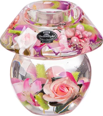 Produktbild von GILDE Dreamlight, Čajový luster, Noblesse Smart, "Pink Love", sklo, ružová farba, rosa, , v. 11 cm, hl. 11 cm 72304