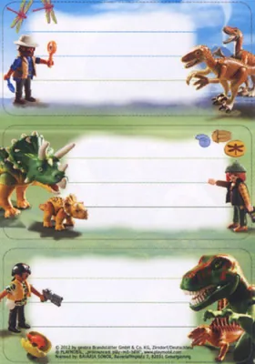 Produktbild von PLAYMOBIL Buchetiketten Dinos