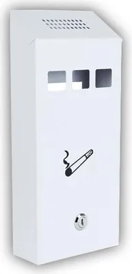Produktbild von Hauser Wandaschenbecher "Mailbox", weiß, inklusive Montagezubehör
