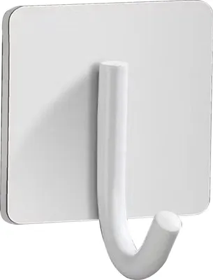 Produktbild von 1/6 Stück Wandaufhänger aus Edelstahl, strapazierfähig, selbstklebend, Handtuchhaken, rostfrei, korrosionsbeständig, Utensilienaufhänger, selbstklebende Bademantelhaken
