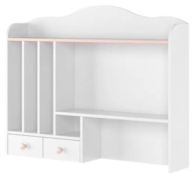 Produktbild von Schreibtischaufsatz weiß/rosa LUNA LN04