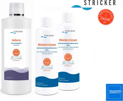Produktbild von Wasserbetten Pflege - 2x Waterclean Wasserbett Konditionierer - 1x Adora Wasserbettduft Lavendel