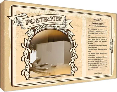 Produktbild von vianmo Holzschild 12x18 cm Postbotin Beruf Arbeit