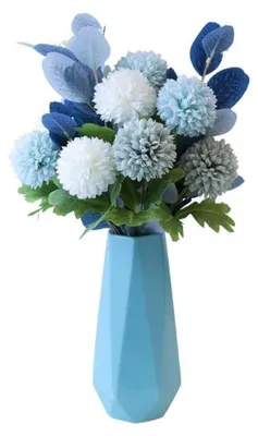 Productafbeelding van Kunstbloemen met Keramische Vaas voor Thuisdecoratie