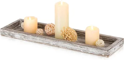 Image de Plateau décoratif en bois, forme rectangulaire, marque Romadedi
