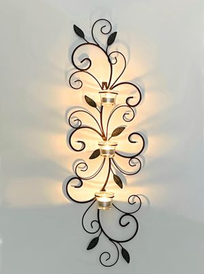 DanDiBo Wandteelichthalter Metall Wand 131001 Teelichthalter 75 cm Wandleuchter Kerzenhalter Wandkerzenhalter Wanddeko