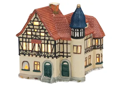 Produktbild von Wurm - Lichthaus Windlicht Post Bad Liebenstein/Thürigen, aus Porzellan, (B/H/T) 15x17x12 cm