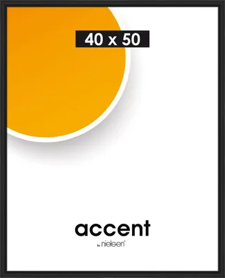 Produktbild von accent by nielsen Kunststoff Bilderrahmen Colorado Uni, 40x50 cm, Schwarz