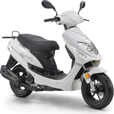 Produktbild von LuXXon Motorroller ECO (45km/h) E5 EFI, weiß - 50ccm 4-Takt, 2,2kW/3PS, 1,9l/100km, 10" Reifen, mit Staufach, StVZO