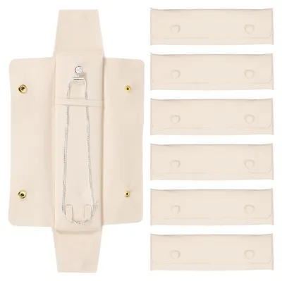 Produktbild von Set aus 6 Mikrofasereisenetuis für Schmuck