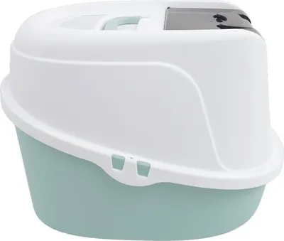 Produktbild von Katzentoilette, Mpets ECO TIMA M, Wassergrün, Recyceltes Plastik, Schwingtür