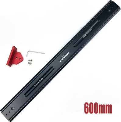 Image de Règle pour le travail du bois, alliage d'aluminium durable, échelles faciles à lire, jeu de 600mm