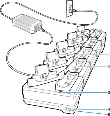 Image de Station de recharge portable Zebra - 5 emplacements - Ethernet