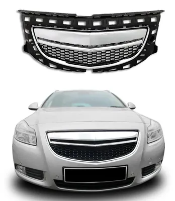 Kühlergrill Sportgrill Front Waben Gitter Chrom Leiste für Opel Insignia – Produktansicht