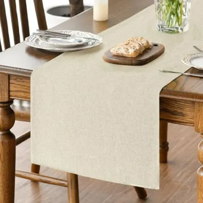 Produktbild von PromoHome® Tischläufer Beige Herbst - 40x140 cm - Abwaschbares Polyester - Geeignet für Küche und Esstisch - Dekoration für Innen
