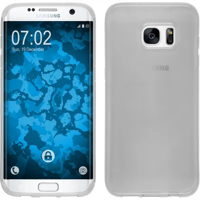 Produktbild von PhoneNatic Case kompatibel mit Samsung Galaxy S7 Edge - weiß Silikon Hülle transparent Cover