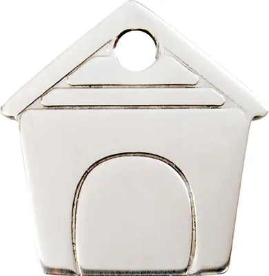 Produktbild von RedDingo Edelstahl Hundemarke mit individueller Gravur Hundehütte, Größe: L